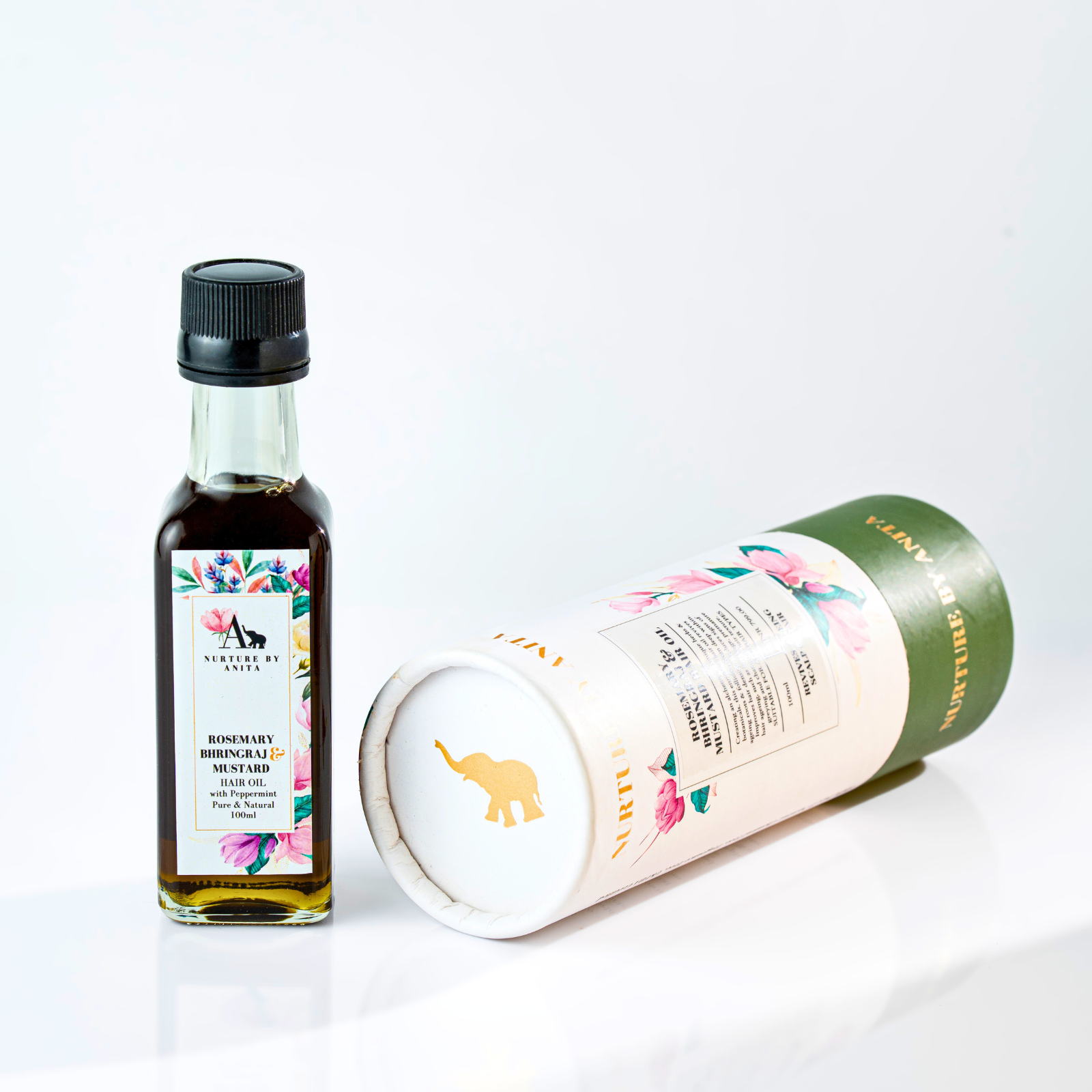 Rosemary Bhringraj & Mustard Hair Oil - NURTURE BY ANITA - Hair Growth Oil