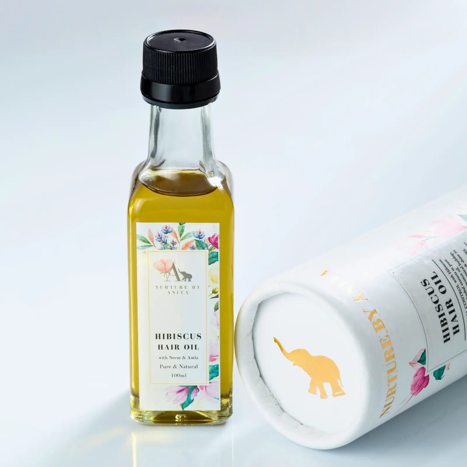 Nurture by Anita - Hibiscus Hair Oil 100ml Glass bottle