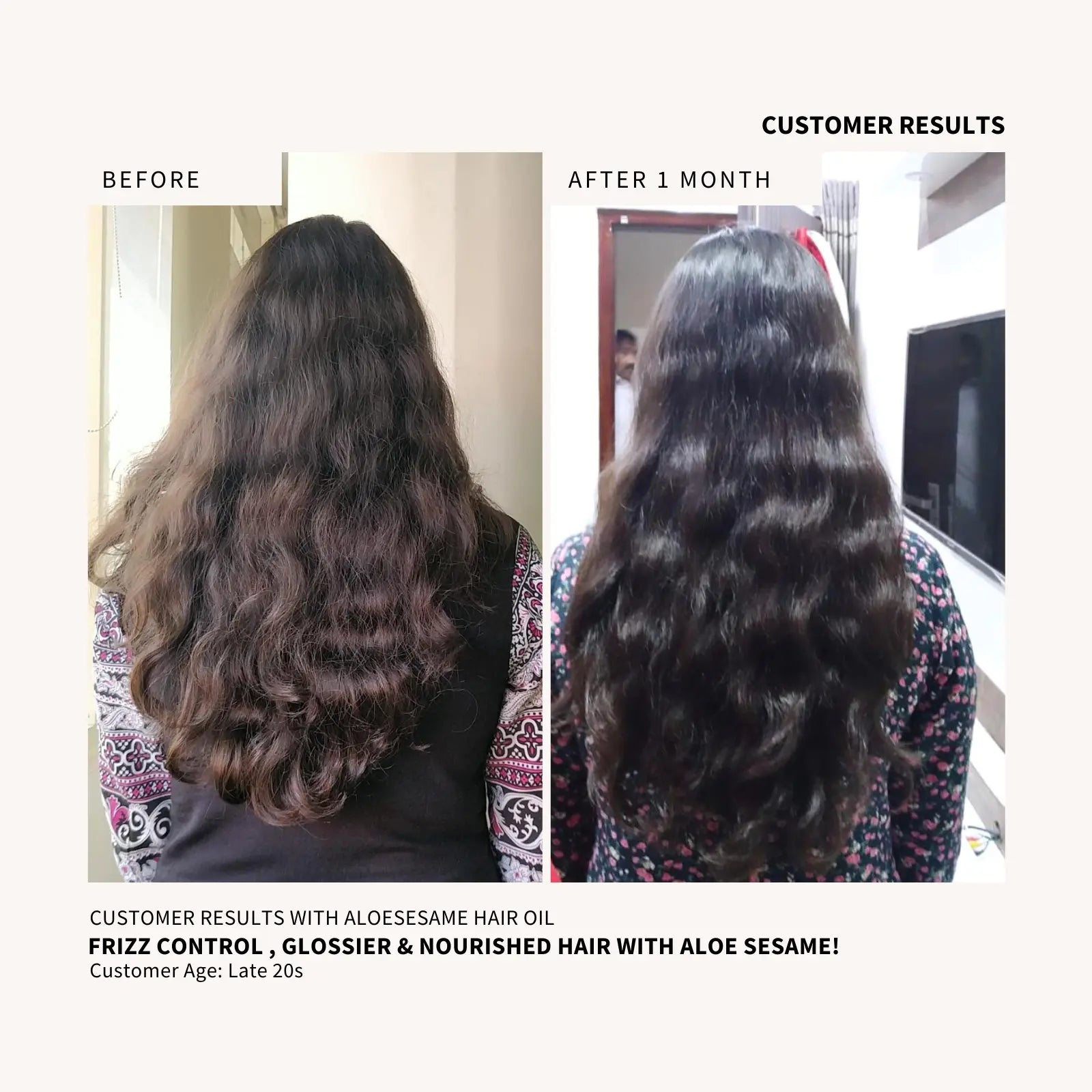 AloeSesame Hair Oil - Customer Results - Damage Repair Hair Oil for Thick Shinny Hair