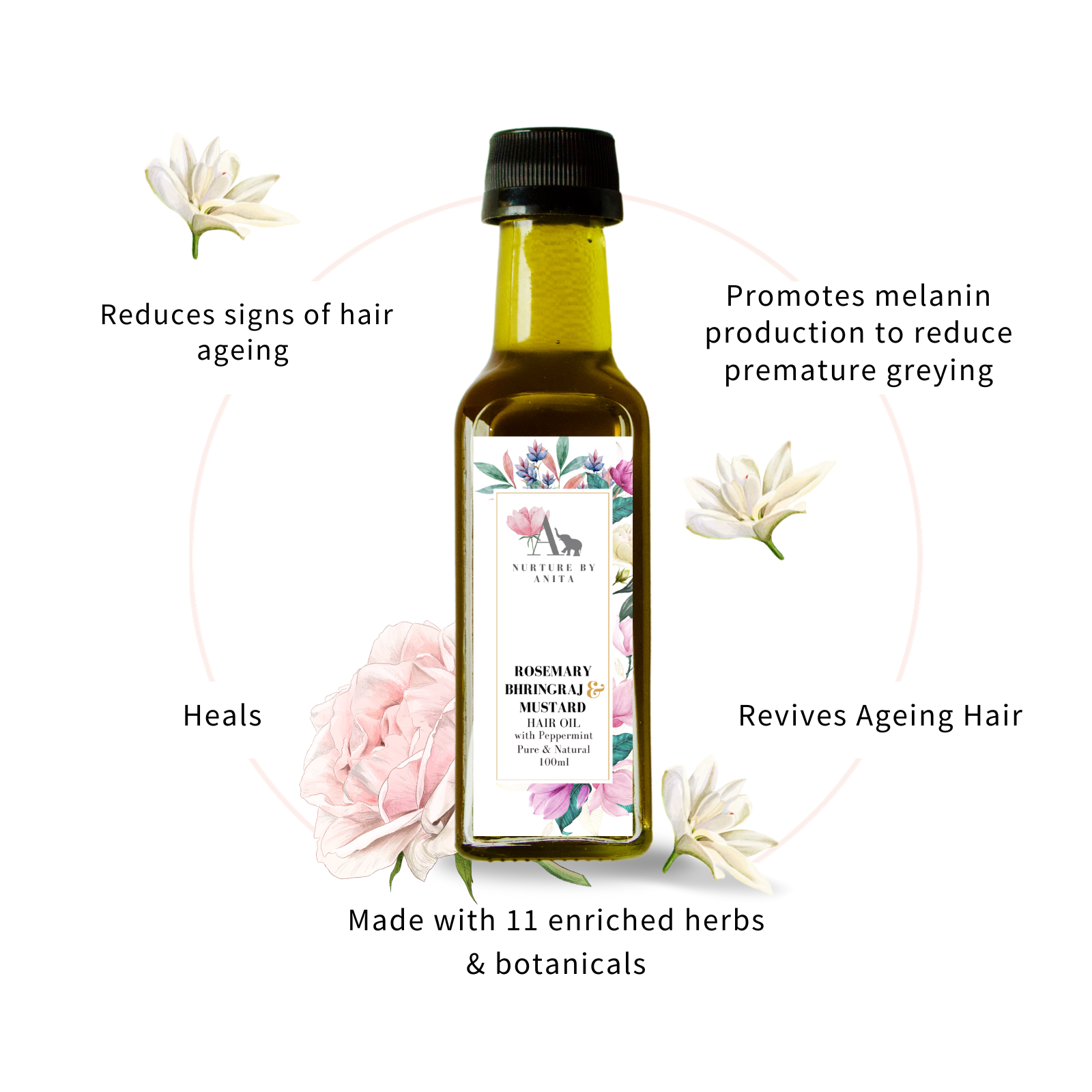 Rosemary Bhringraj & Mustard Hair Oil